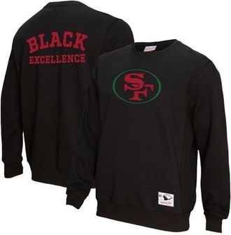 Mitchell & Ness Unisex Mitchell & Ness Black San Francisco 49ers Black Excellence Collection Icon Pullover Sweatshirt at Nordstrom, Size Xx-Large