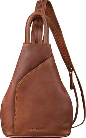 STILORD Lyanna Backpack Shoulder Bag Women Leather Vintage Sling Bag Leather Small Backpack 2 in 1 Handbag Crossbody Rucksack Bag Genuine Leather, Colour:Mocc