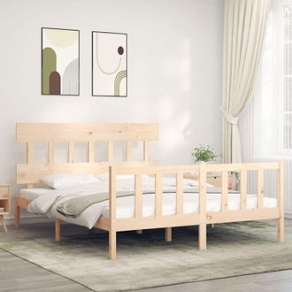 vidaXL Furniture Limited - Estructura De Cama Sin Colch&oacute;n Madera Maciza