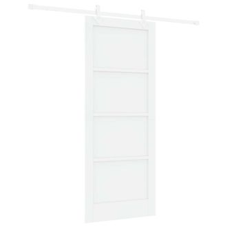 vidaXL Puerta Corredera Blanco 83 X 202 Cm Madera De Pino Maciza Vidaxl