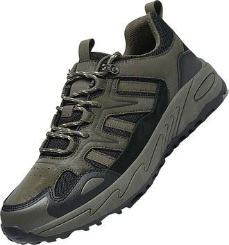 Generic Mens Walking Trainers, Running Shoes Flat Bottom Sport Shoe Non-Slip Sneakers Lace Up Casual Trainer Hard Wearing Hiking Shoes Breathable Orthopedic S