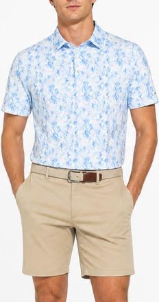 Ben Sherman Watercolor Garden Tech Jersey Golf Polo in Light Blue at Nordstrom, Size Xx-Large
