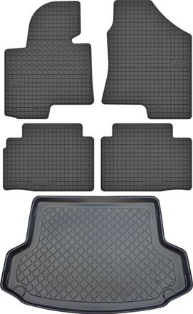 OEM Hyundai Ix35 Suv De 2010 A Junio De 2015 - Juego De Alfombrillas De Goma Para Coche + Alfombrilla Para Maletero
