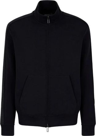 Emporio Armani Navy Full Zip Sweatshirt - Heren - Vesten met rits - Blauw - 2XL - Katoen - Hoodies & sweatvesten
