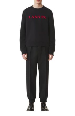 Lanvin Embroidered Cotton Sweatshirt in Black at Nordstrom, Size Xx-Large