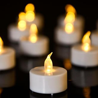 Trade Shop Trade Shop - 24 Candele Fiamma Lumini Led Decorative Batteria Votivi Luce Bianco Caldo