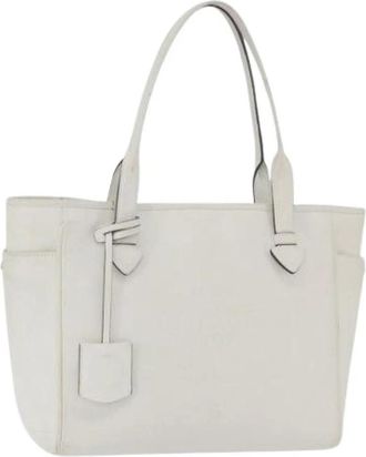 Loewe Pre-owned Tote Bag - Dames - Vintage Shopper - Wit - ONE Size - Leer - Vintage