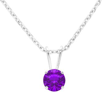 SuperJeweler 1/2 Carat Gemstone Solitaire Pendant Necklace in Gold with Free Chain - Multiple Gemstone Options Available