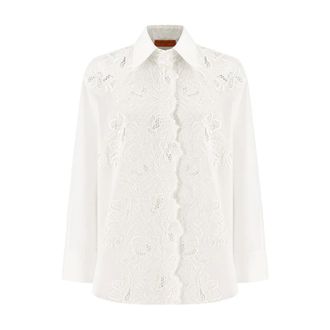 Ermanno Scervino Embroidered Shirt - female - Ermanno Scervino - Shirts - White - 2XS - Blouses & Shirts