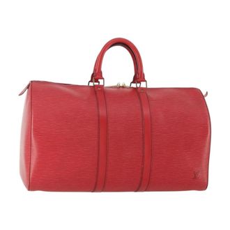 Louis Vuitton Pre-owned Weekend Bags, unisex, Red, Size: ONE SIZE Pre-owned Keepall Travel Bag