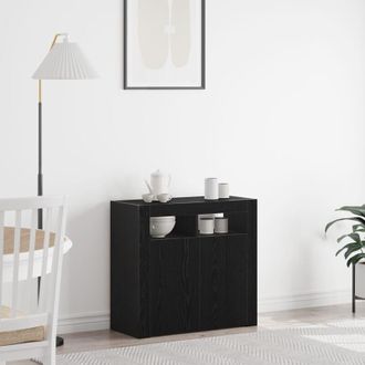 vidaXL vidaXL Credenza Nero 80 x 35 x 75 cm Legno multistrato