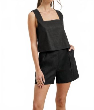 Favorite Daughter The Favorite Linen Blend Short In Black