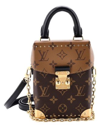 Louis Vuitton Brown Studded Reverse Monogram Canvas Camera Box Nm