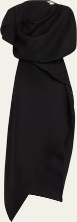 Issey Miyake Entwine Draped Wool Dress