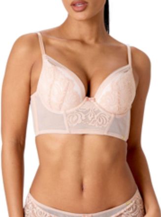 Gossard Womens Encore Longline Bra - Pink polyamide - Size 36DD