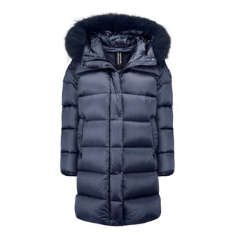 Bomboogie Dames, Mantels, Blauw, Maat: XL Nylon