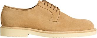 Kiton Suede Kalfsleren Derby Schoen - Heren - Veterschoenen - Beige - 42 EU - Leer - Schoenen