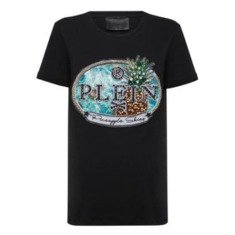 Philipp Plein Dames, Tops, Zwart, Maat: XS Katoen