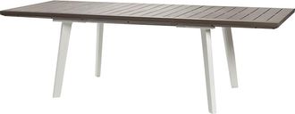 Keter Mesa Extensible Harmony Jard&iacute;n Exterior Terraza Resina Blanco Capuchino An. X Pr. X Al. Cm 162-241x100,5x76,5