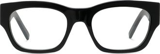 Givenchy 4G 51mm Rectangular Optical Glasses in Shiny Black at Nordstrom