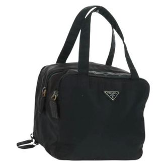 Prada Pre-owned Vintage Nylon Handtas - Dames - Pre-owned - Zwart - Maat: ONE Size Nylon