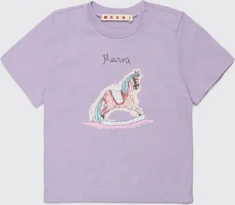 Marni T-shirt in cotone stampata con logo