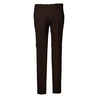 Berwick 1707 Slim-fit Trousers, male, Brown, M, Brown Morello Trousers Style 1217