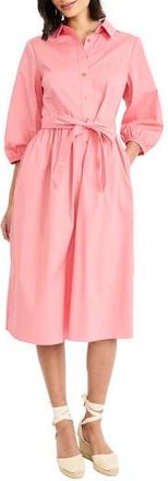 Maggy London Long Sleeve Midi Shirtdress in Tea Rose at Nordstrom Rack, Size 18 (Similar To 16W)