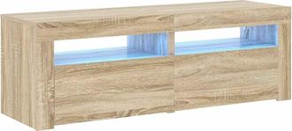 vidaXL Vidaxl - Mueble De Tv Con Luces Led Roble Sonoma 120x35x40 Cm