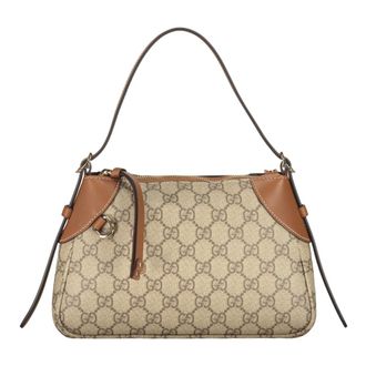 Gucci GG Emblem Small Shoulder Bag - unisex - Gucci - Shoulder Bags - Beige - ONE SIZE - Bags