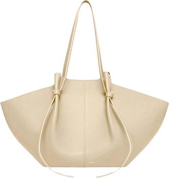 Yuzefi Mochi Large Schoudertas - Dames - Shoppers - Beige - ONE Size - Leer - Tassen