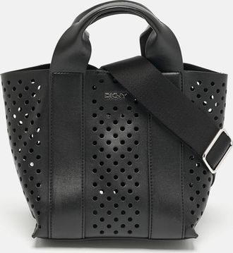 DKNY Dkny Black Faux Leather Mini Dakota Tote