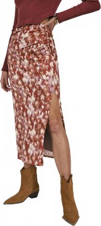 Sadie & Sage Twilight Side Shirred Maxi Skirt In Brown