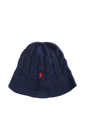 Polo Ralph Lauren embroidered-logo hat - women - Wool/Recycled Nylon - One Size - Blue