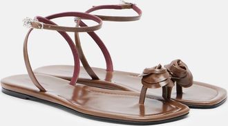 Magda Butrym Sandalias de piel con aplique floral