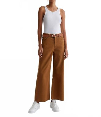 AG - Adriano Goldschmied Saige Wide Leg Crop Jean In Caramel