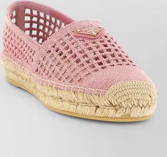 Prada crochet knit espadrilles rope sole design
