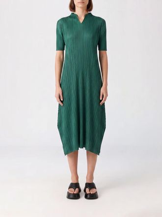 Pleats Please Issey Miyake Abito midi in crepe pliss&egrave;