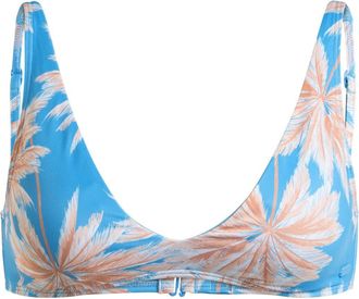 Roxy Triangel-Bikini-Top ROXY Roxy Love The Oceana, Damen, Gr. XS, Cup B, blau (azure blau palm island), Obermaterial: 74% Nylon, 26% Elasthan;, Bikini-Obe