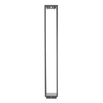 Zafferano Lanterna Home Solare Grigio Scuro A Led 100 Cm Da 2,2w A Batteria Ip54 Zafferano