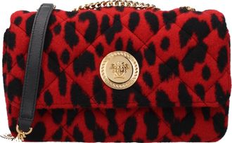 Versace Red Wool Shoulder Womens Bag