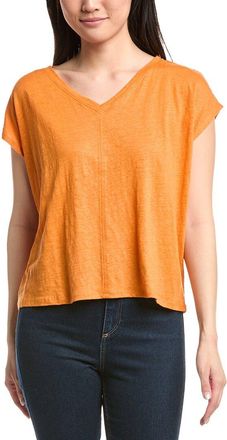 Eileen Fisher V Neck Square Linen T-Shirt