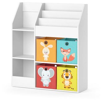 Vicco Estanter&iacute;a Infantil Luigi, Blanco, 100.4 X 114.2 Cm Con 4 Cajas Plegables (color) Vicco
