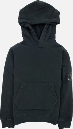 C.P. Company Mens Cp Company Undersixteen Arm Lens Hoodied Sweatshirt Black 999 - Size: 10Y