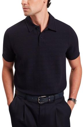 Ted Baker Serapa Texture Polo in Navy at Nordstrom, Size 5