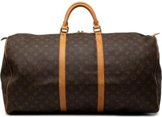 Louis Vuitton Pre-owned Keepall 60 - Dames - Vintage Weekendtas - Bruin - ONE Size - Leer - Vintage