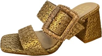 Matisse Footwear Womens Lucy Block Heel Sandal In Gold