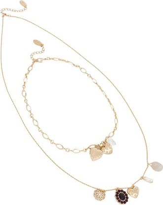Twinset Set de collares con corazones - Accessories - Mujer - Amarillo - ONE SIZE