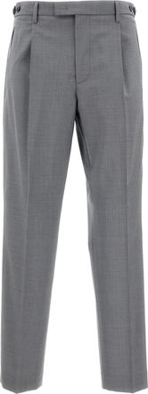 Barena High-Rise Tapered Trousers with Pleated Leg Construction