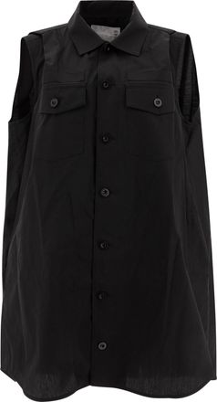 sacai Shirt Dress Abiti Nero-Donna